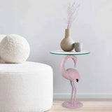 Blanche 25" Classic Mid-Century Glass Top End Table