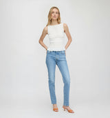 The Phoebe Nap Top - White Crinkle Check