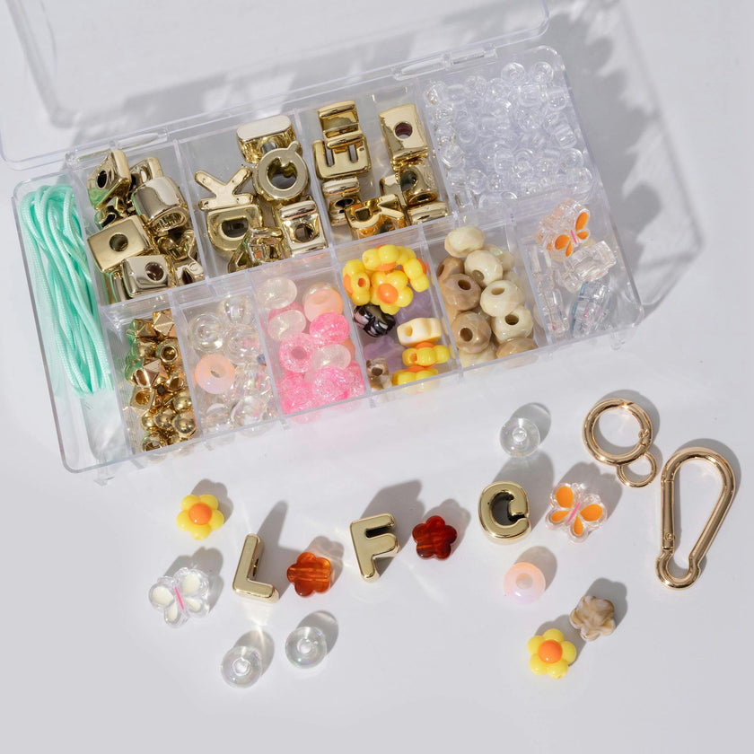 Gold Alphabet Bead Box