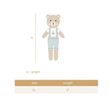 Arthur the bear with sailboat Light blue & Natural - 11"