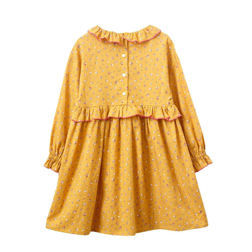 Ruffle Collar Long Sleeve Dress