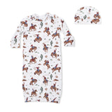 Buckaroo Western - Lap Shoulder Gown & Beanie Hat
