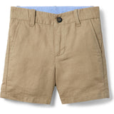 Twill Pull-On Short, Beige