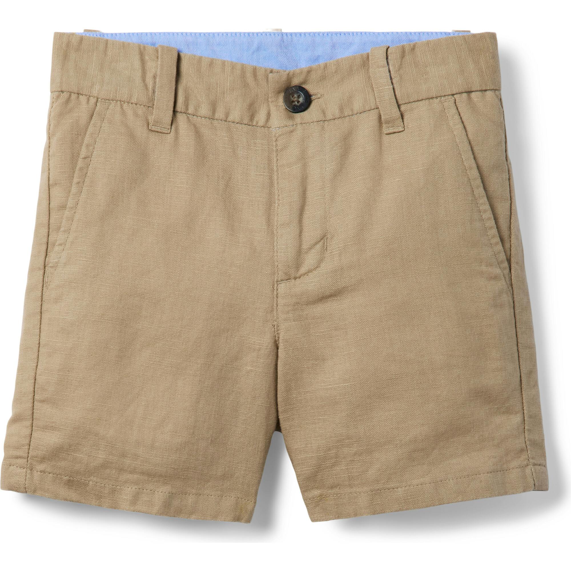 Twill Pull-On Short, Beige