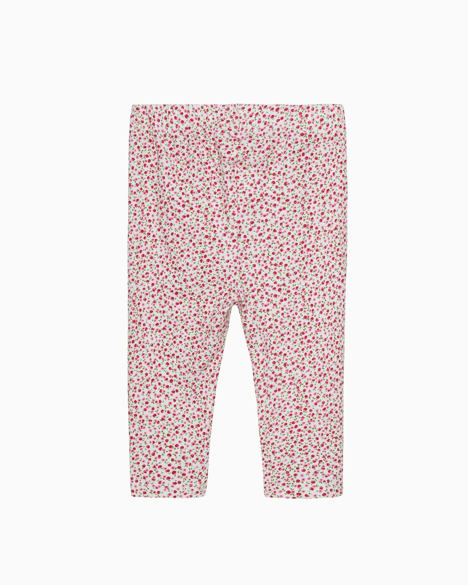 Baby Leggings in Red Cherry Floral