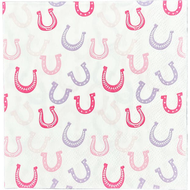 Pastel Rodeo Horseshoe Print Petite Napkins