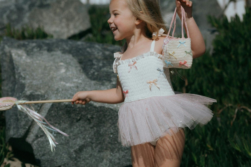 Bows Tutu - Ivory/Multicolor