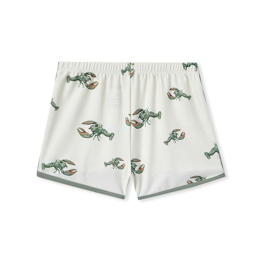 Mint Lobster Zipper Top & Swim Trunks