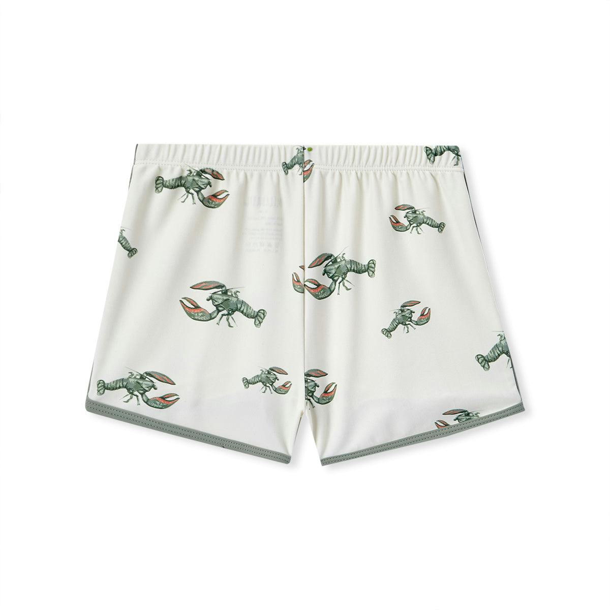 Mint Lobster Zipper Top & Swim Trunks