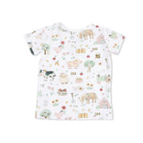 Cute Farm Animals Pink - Short Sleeve Loungewear Set