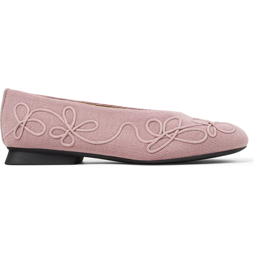 Women's Twins Textile Square Toes Ballerina Shoes