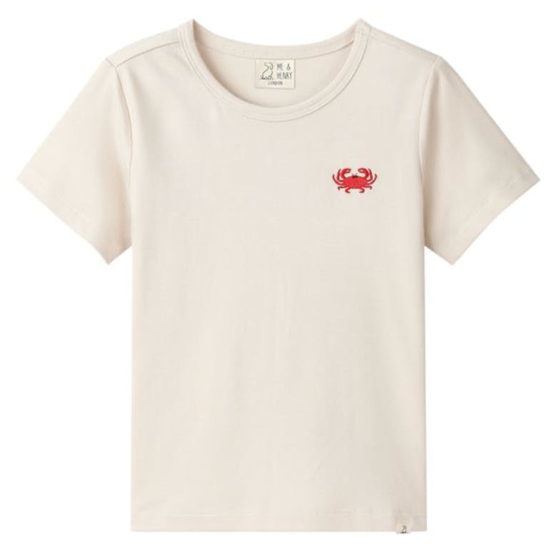 MARINE CREAM CRAB  Embroidered Tee