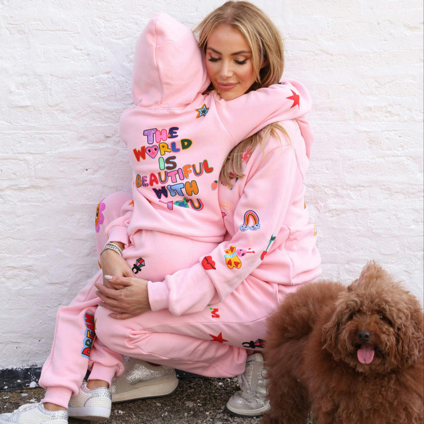 Women's Doodle Art Set Pink Pink