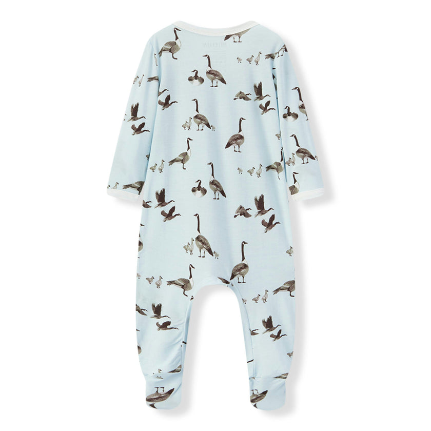 Goose Luxe Stretch Zipper Footed Romper