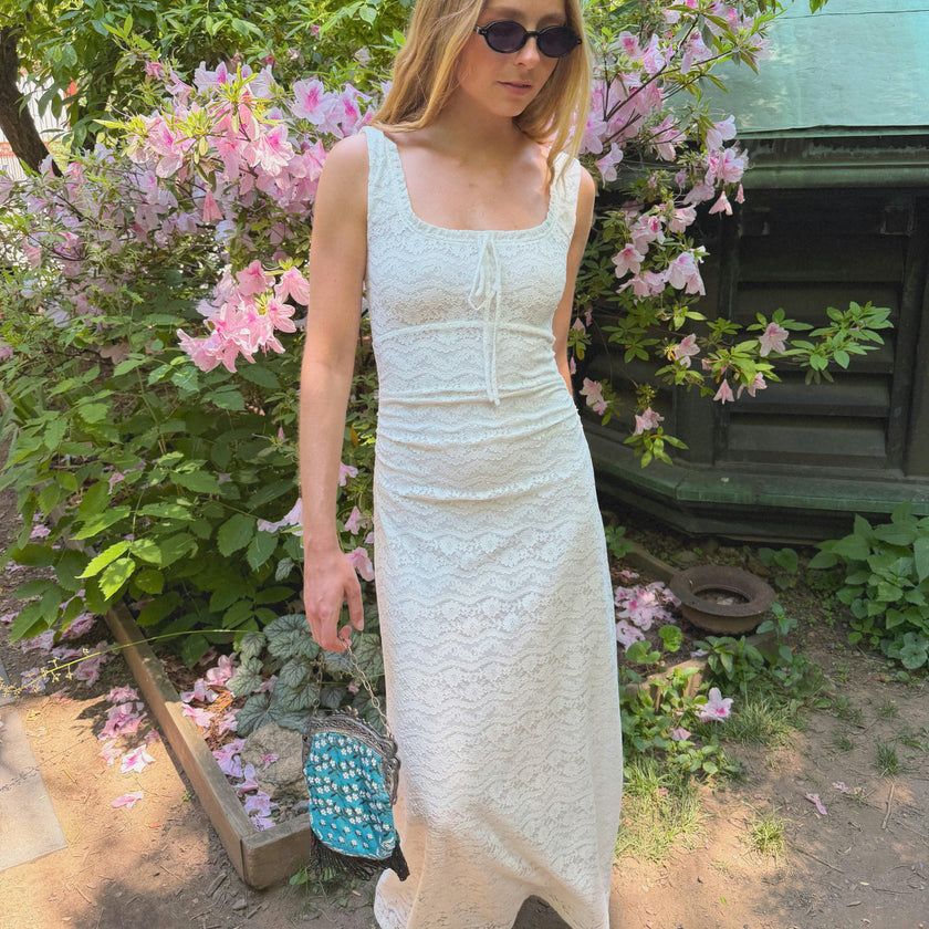 The Coraline Dress - White Stretch Lace