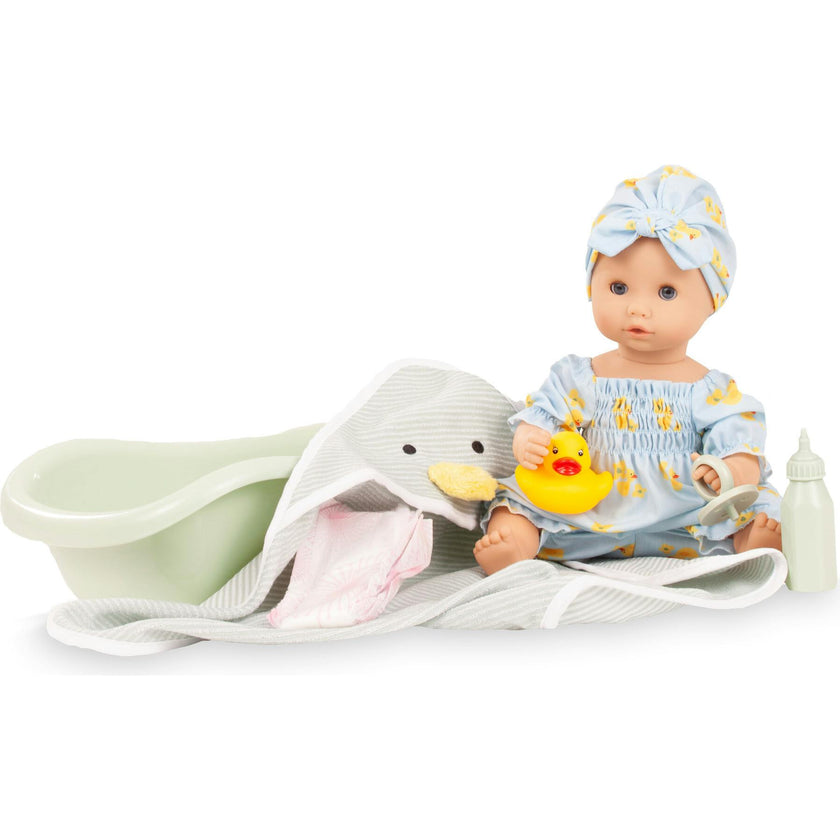 Gotz Sleepy Aquini Girl Little Duck Set 13.0" Soft Bath Doll Set