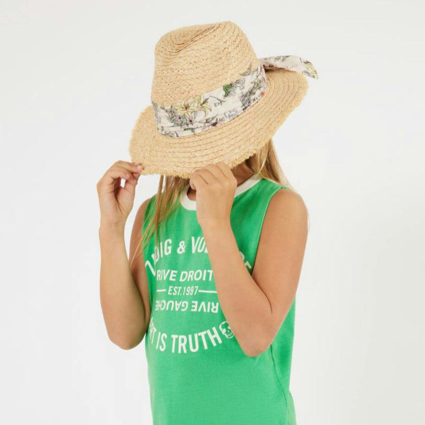 ZADIG & VOLTAIRE Floral Band Sun Hat