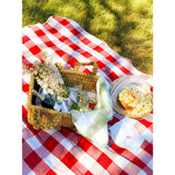 Giardino Reversible Tablecloth in Rosso/Rosa