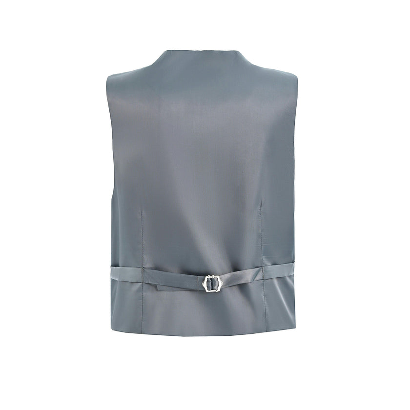 Gray Vest Bow Tie Set