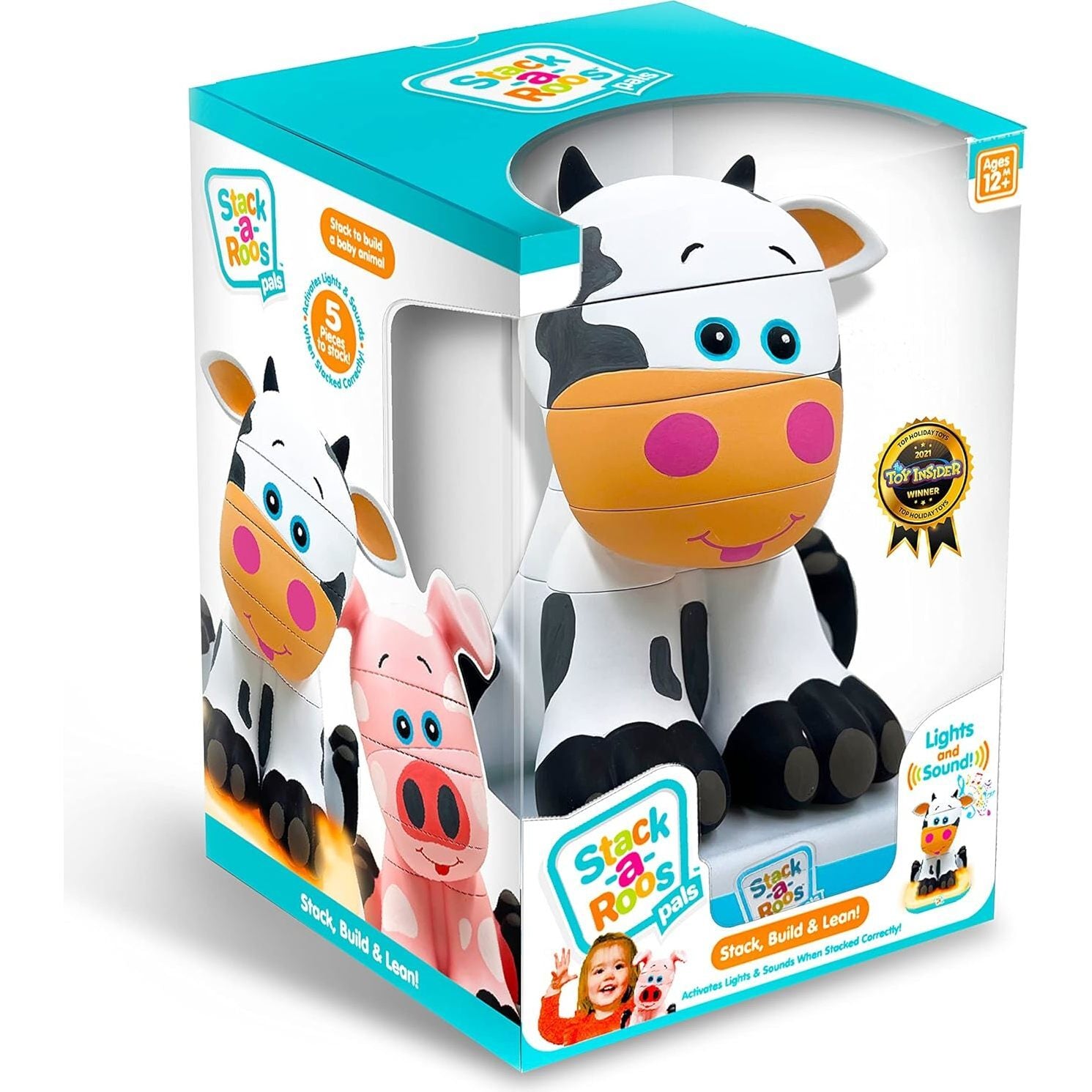 Stack-a-Roos Pals Nesting Stacking Baby Toy w/ Lights & Sounds: Baby