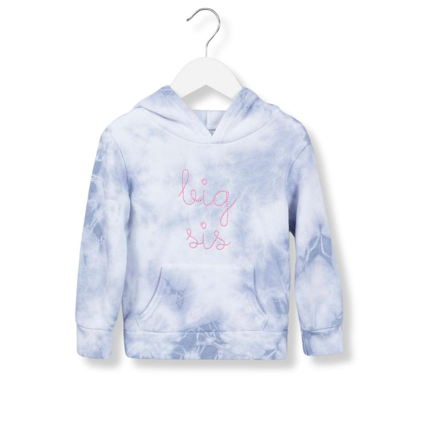 big bro + "big sis" Supersoft Marble Tie Dye Hoodie