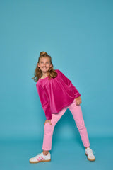 Lisle Top - Magenta Velour