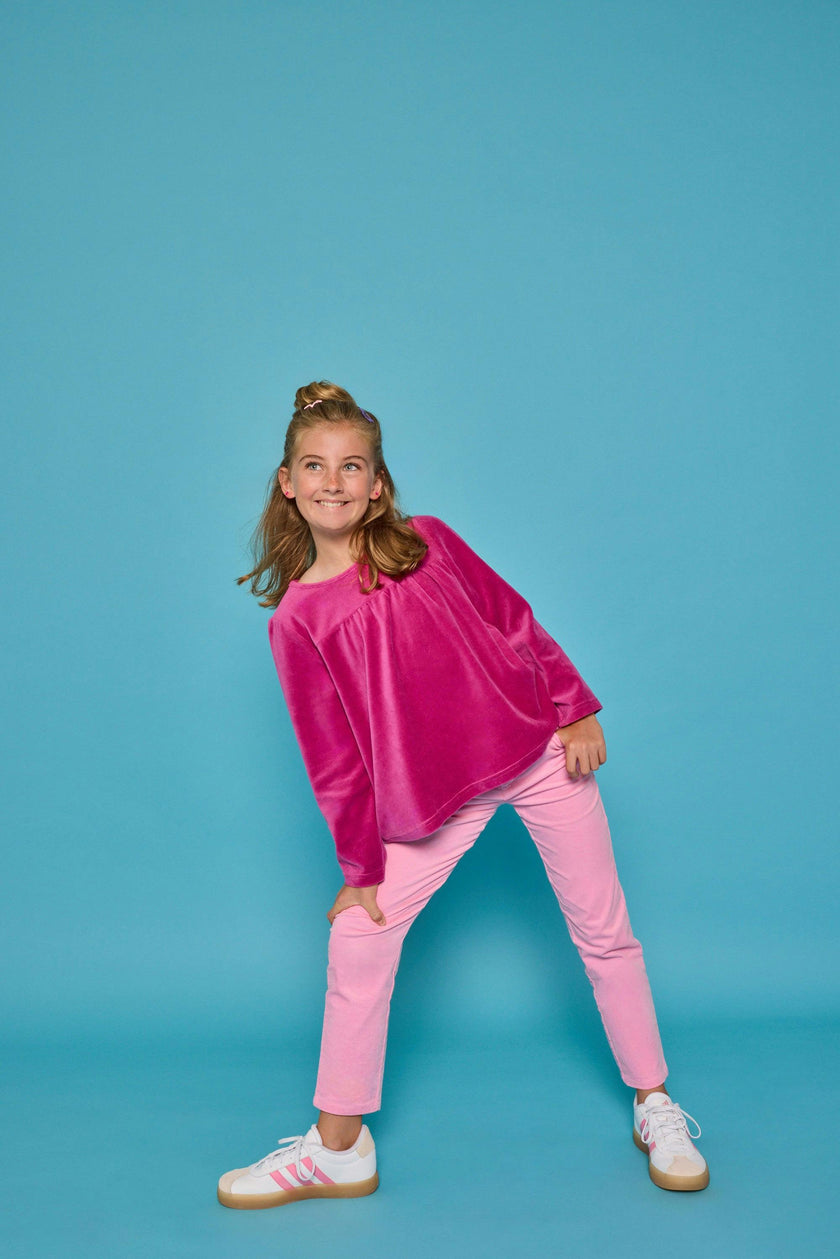 Lisle Top - Magenta Velour
