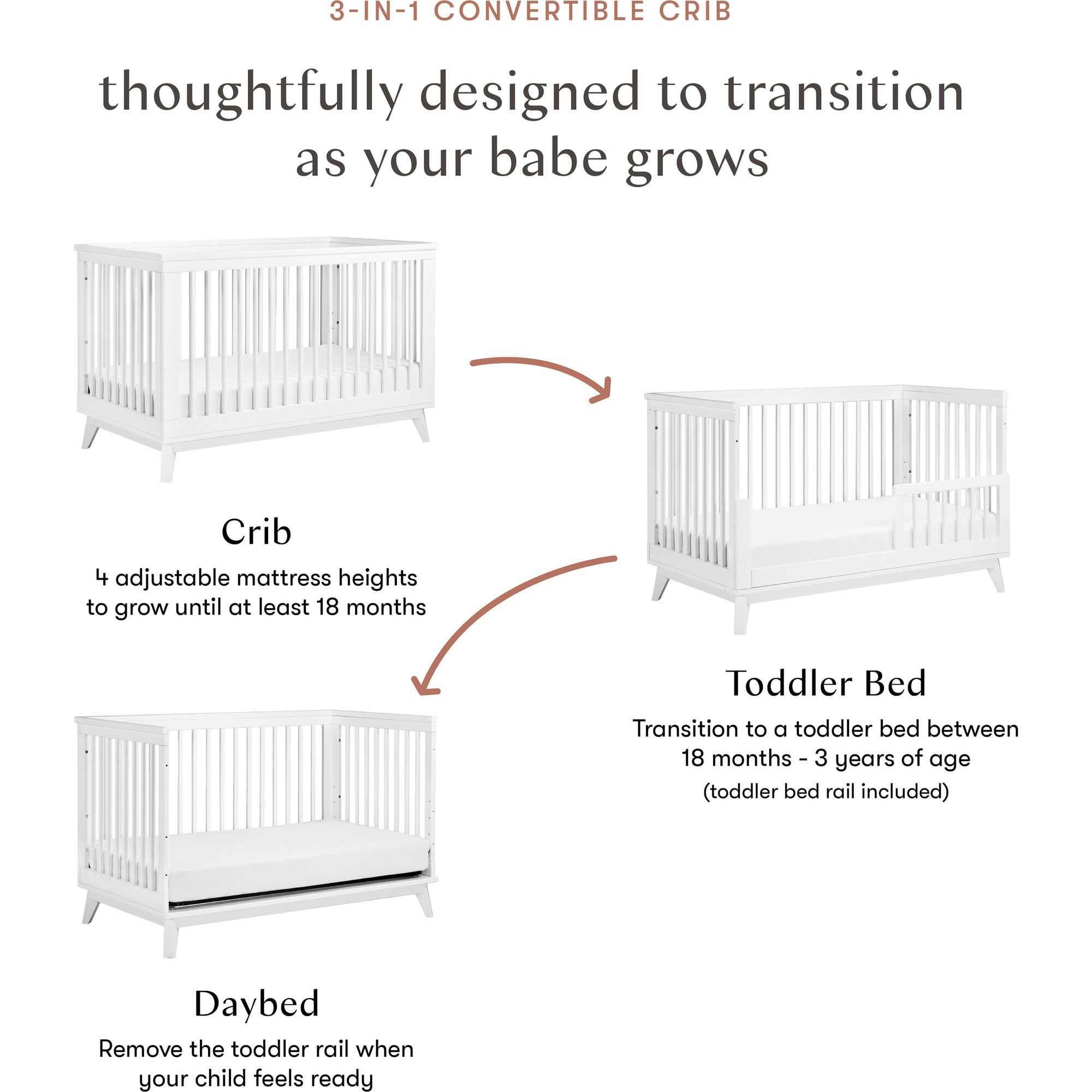 Scoot 3-in-1 Convertible Crib with Toddler Bed Conversion Kit