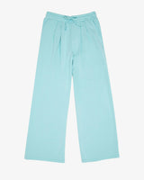 French Terry Pleated Wide Leg Pant