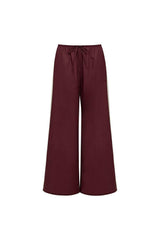 Sporty Drawstring Wide-Leg Pant