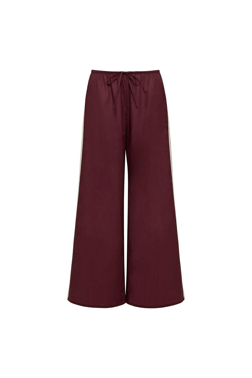 Sporty Drawstring Wide-Leg Pant