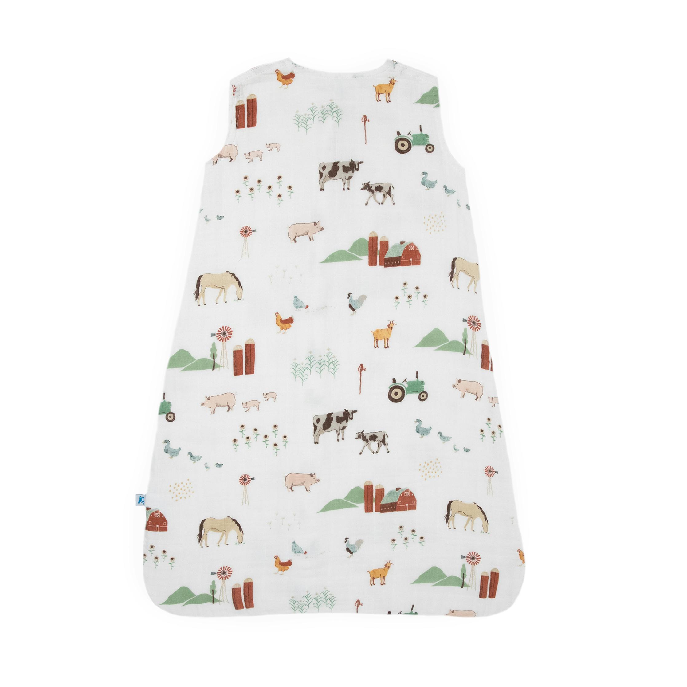 Cotton Muslin Sleep Bag - Farmyard