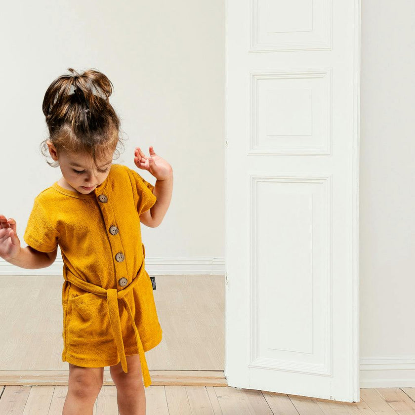 Beige Buttoned Jumpsuit
