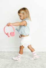 Girls 2 Pack Grip Crew Socks 2T-4T (Gia)
