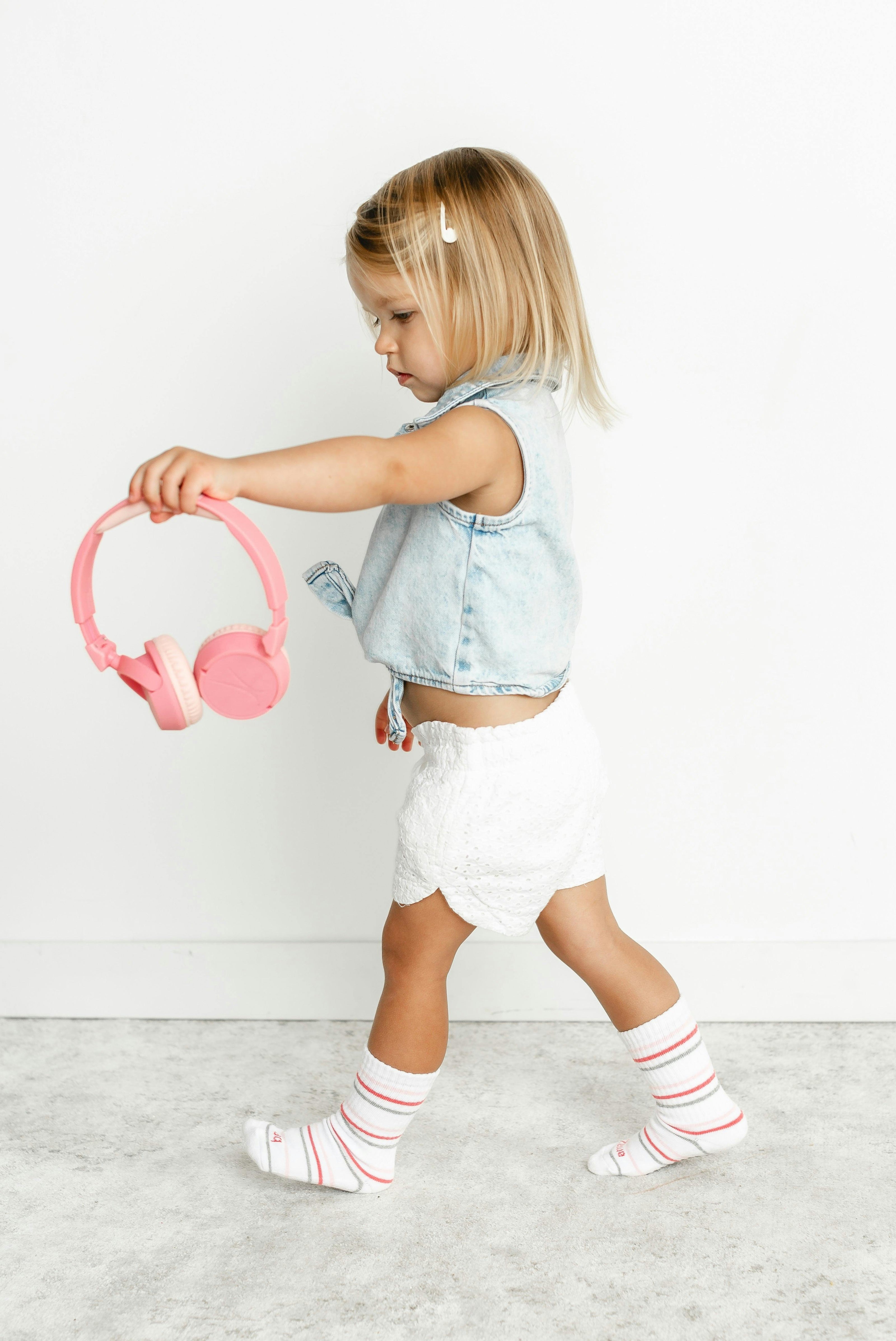 Girls 2 Pack Grip Crew Socks 2T-4T (Gia)