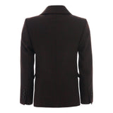 Red Bordeaux Peak Lapel Blazer