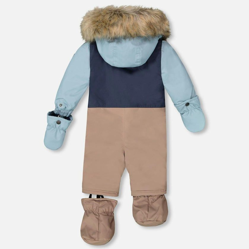 One-Piece Baby Play Snowsuit Designed for Car Seat