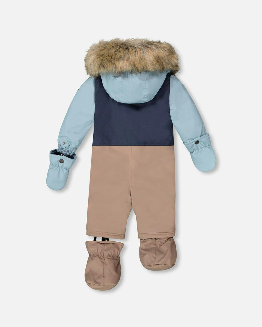 One-Piece Baby Play Snowsuit Designed for Car Seat