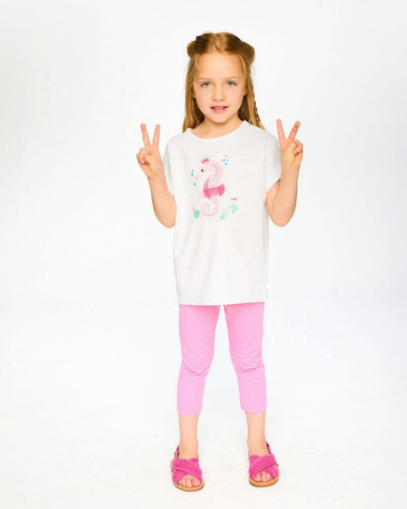 Organic Cotton Jersey Capri Pink
