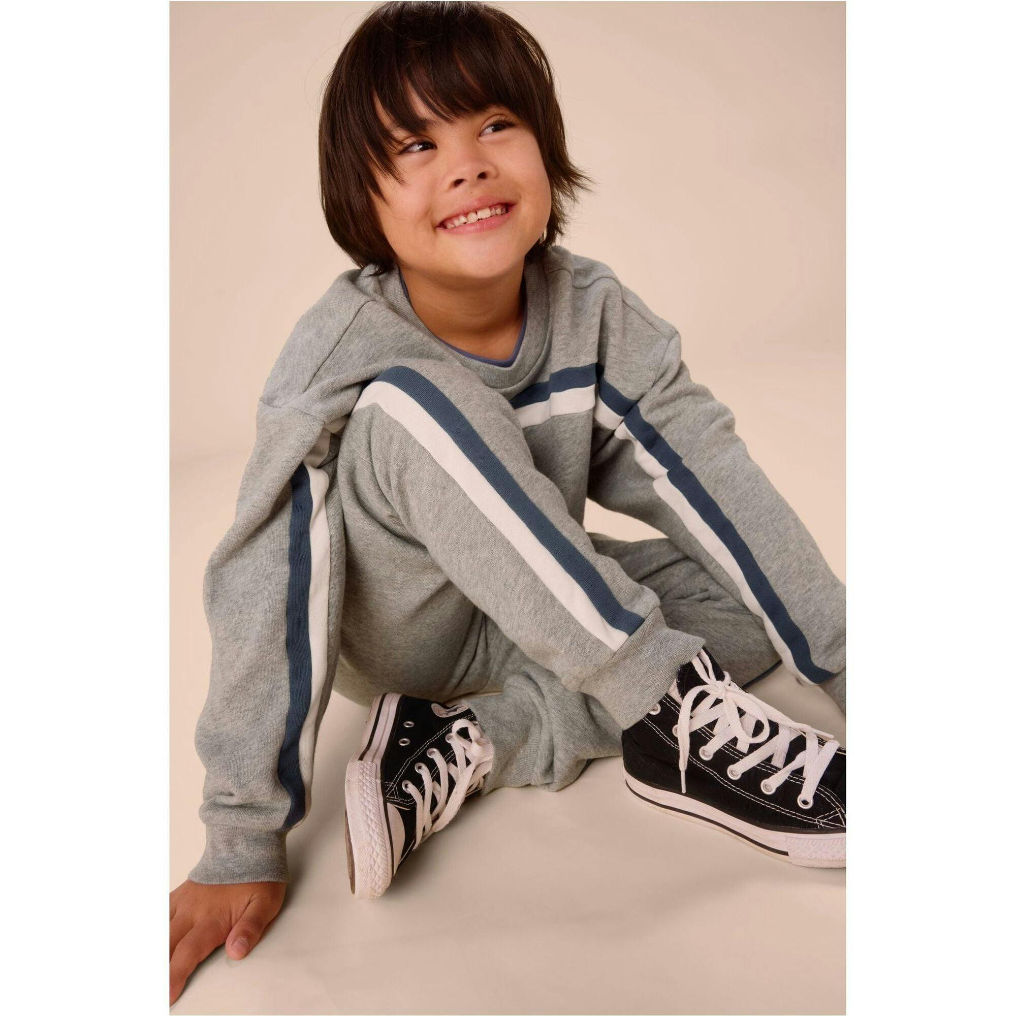 Stripe Popover, Grey