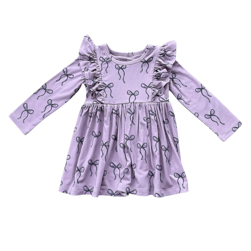 Girl's Long Sleeve Ruffle Dress
