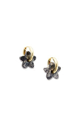Petite Flower Charms in Obsidian