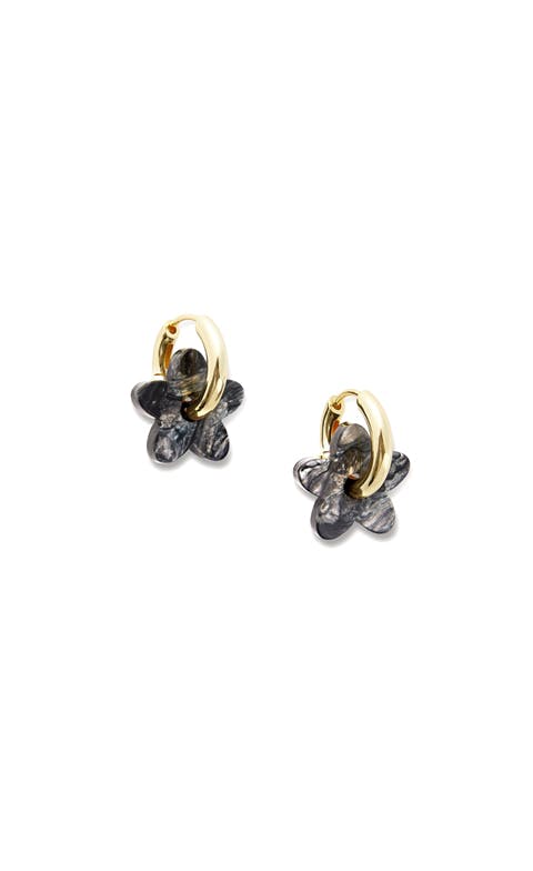 Petite Flower Charms in Obsidian