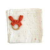 Nautical Swaddle and Teether Set - Crab