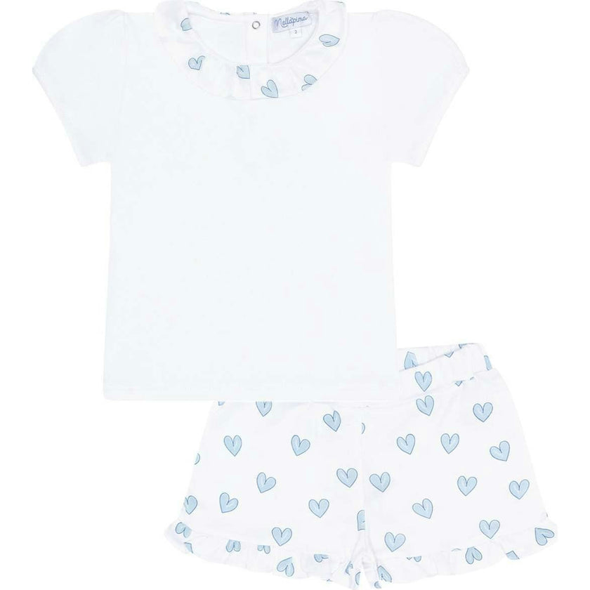 Blue Heart Short Set