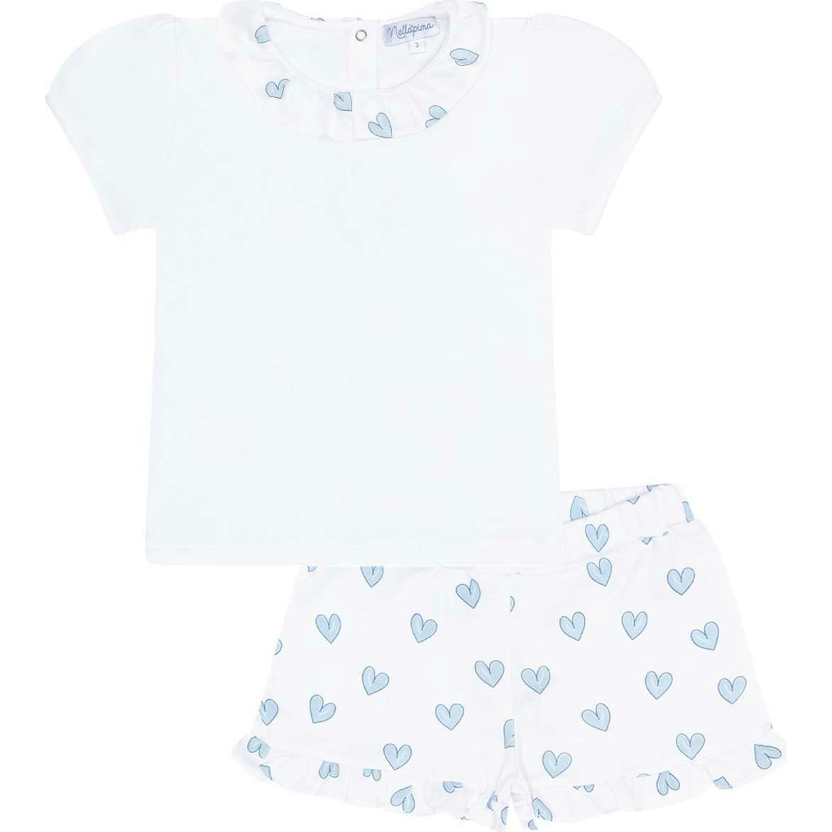 Blue Heart Short Set