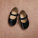 Toddler Aria Ballet Flat | Black Patent Leather