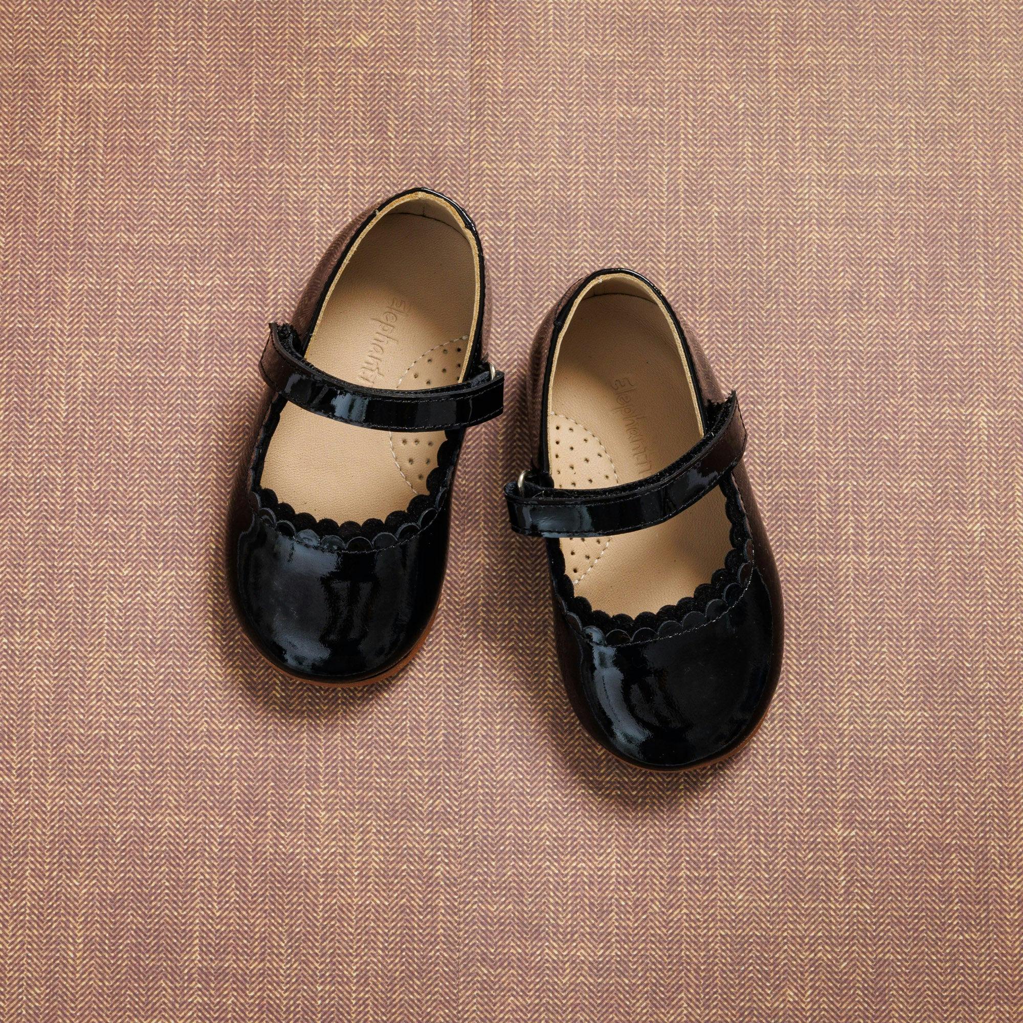 Toddler Aria Ballet Flat | Black Patent Leather