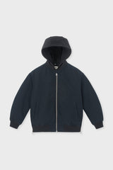 Padded Bomber Jacket With Removable Hood