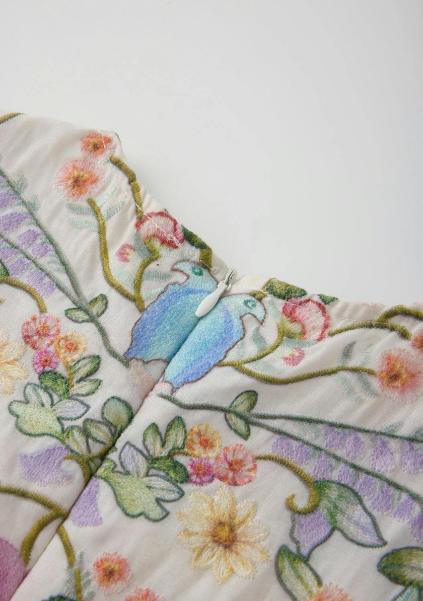 Tatiana Embroidered Mini Dress